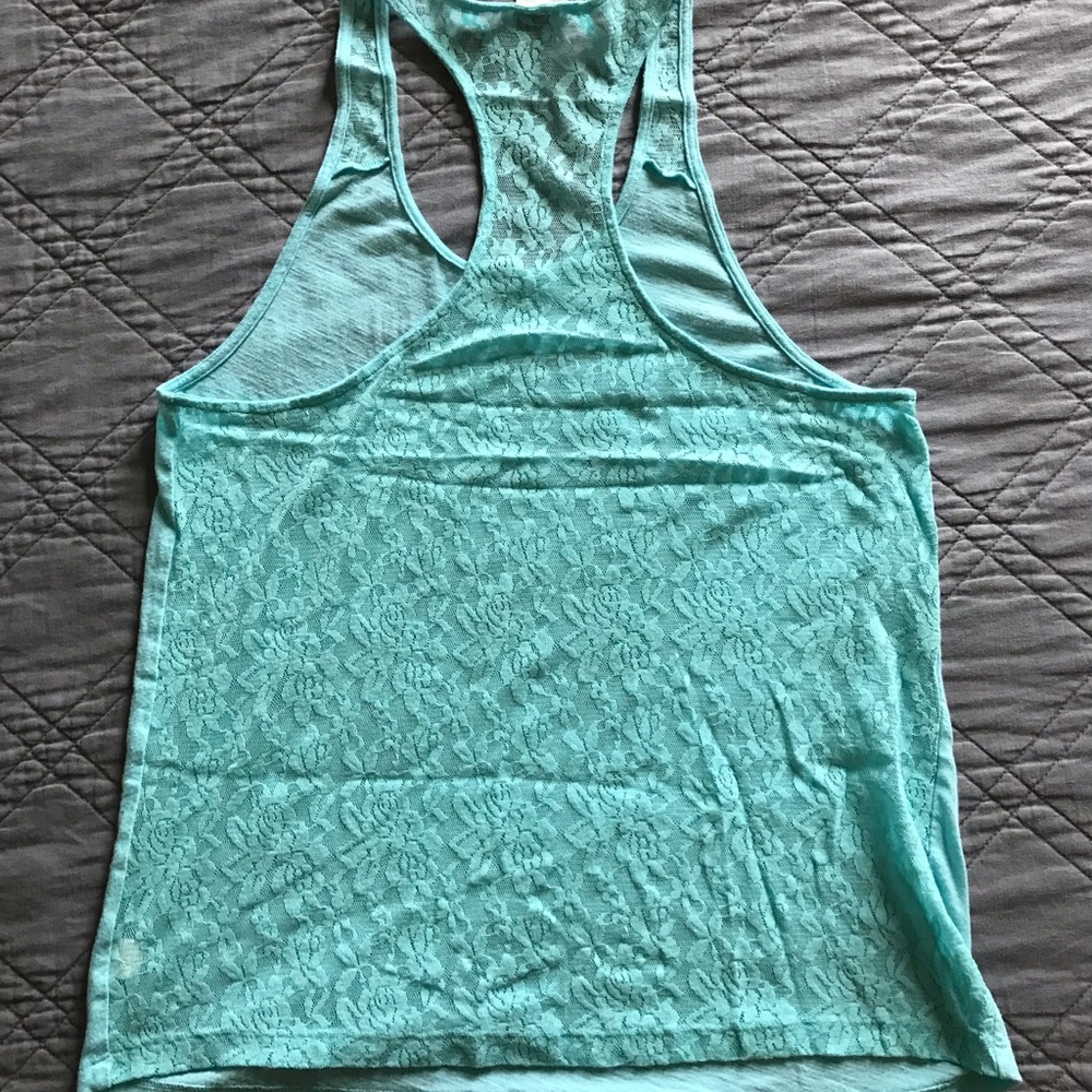 Pink Lace Tank Top